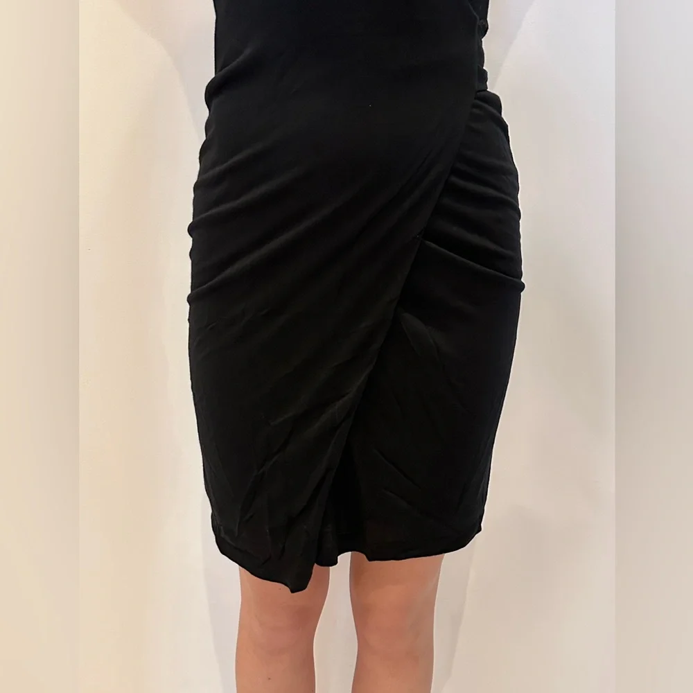Club Monaco Black Y2K Halter Backless Wrap Dress size xs - Picture 4 of 8